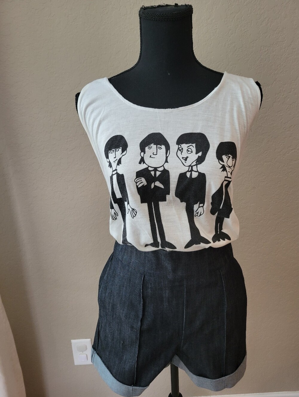 Beatles Band Graphic Tank Top